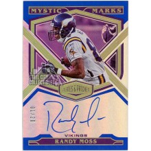 Randy Moss 2020 Panini Plates & Patches Mystic Marks Blue Auto 1/20