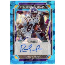 Randy Moss 2021 Panini Prizm Flashback Blue Ice Auto 24/75