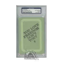 Muhammad Ali Autographed "You Love Freedom Don't You?" Pamphlet - PSA/DNA