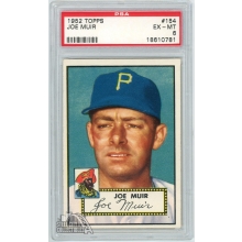 Joe Muir 1952 Topps Baseball Card #154 PSA 6 EX-MT