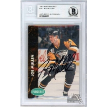 Joe Mullen 1991-92 Parkhurst Autograph Card #141 BAS