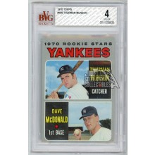 Thurman Munson 1970 Topps Baseball Rookie Card #189 BVG 4