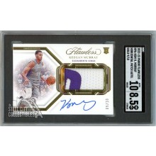 Keegan Murray 2022-23 Panini Flawless Gold Rookie Patch Autograph Card #HPA-KGM 9/10 SGC 8.5
