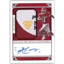 Kyler Murray 2019 Panini National Treasures Collegiate Rookie Logo Patch Autograph Card #145 3/5