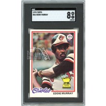 Eddie Murray 1978 Topps Baseball Rookie Card #36 SGC 8