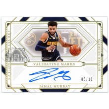 Jamal Murray 2020-21 Panini National Treasures Validating Marks Gold Auto 5/10