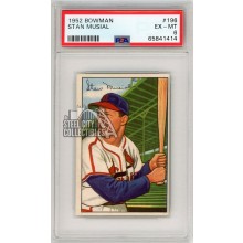 Stan Musial 1952 Bowman Baseball Card #196 PSA 6