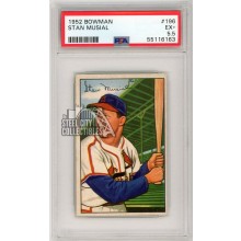 Stan Musial 1952 Bowman Baseball Card #196 PSA 5.5