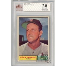 Stan Musial 1961 Topps Card #290 BVG 7.5 Near Mint+
