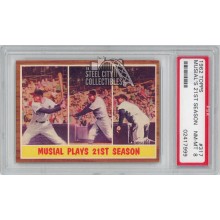 Stan Musial 1962 Topps 21st Season Card #317 PSA 8 NM-MT