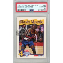 Dikembe Mutombo 1991-92 Hoops McDonald's Rookie Card #48 PSA 10