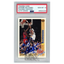 Dikembe Mutombo 1991-92 Upper Deck Top Prospects Autograph RC Card #446 PSA/DNA 10