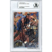 Dikembe Mutombo 1995-96 Fleer Metal Autograph Card #25 BAS