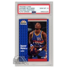 Dikembe Mutombo 1991-92 Fleer Autograph Rookie Card #277 PSA/DNA 10