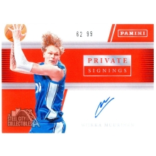 Miikka Muurinen 2026 Panini Private Signings Red Rookie Autograph Card 62/99