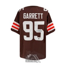 Myles Garrett Autographed Cleveland Custom Brown Football Jersey - BAS (White #)