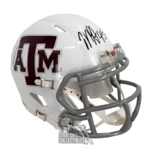 Myles Garrett Autographed Texas A&M White Speed Mini Football Helmet - BAS