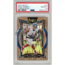 Malik Nabers 2024 Panini Select Copper Shock Rookie Card #29 285/299 PSA 10
