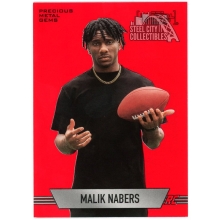 Malik Nabers 2024 Skybox Metal Universe Champions Red PMG RC Card #FF-21 046/100