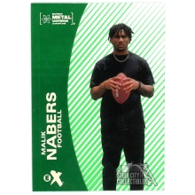 Malik Nabers 2024 Skybox Metal Universe eX Green Rookie Card #EX-35 12/16