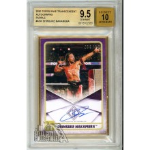 Shinsuke Nakamura 2020 Topps Transcendent WWE Purple Auto Card 09/10 BGS 9.5
