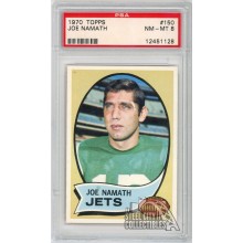 Joe Namath 1971 Topps Card #150 PSA 8 NM-MT