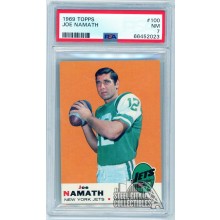 Joe Namath 1969 Topps Card #100 PSA 7 NM