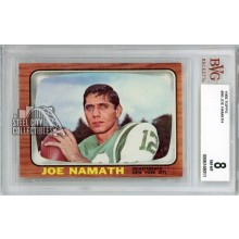 Joe Namath 1966 Topps Football Card #96 BVG 8