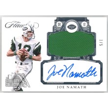 Joe Namath 2017 Panini Flawless Silver Patch Autograph Card #PA-JN 1/5