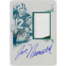 Joe Namath 2018 Panini Impeccable Extravagance Patch Autograph Printing Plate Card #EPA-JN 1/1