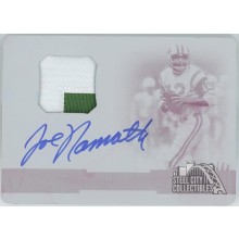 Joe Namath 2018 Panini National Treasures Printing Plate Patch Auto Card 1/1