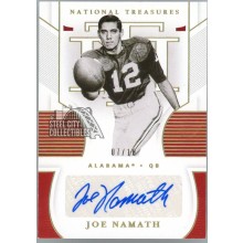 Joe Namath 2021 Panini National Treasures Collegiate Autograph Card #SI-JON 7/10