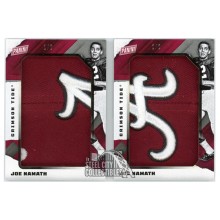 Joe Namath 2022 Panini Alabama Logo Patch 2 Card Set #JN 1/2 and 2/2