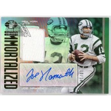 Joe Namath 2019 Panini Illusions Immortalized Patch Autograph Card IMM-JNA 10/10