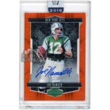 Joe Namath 2018 Panini Honors Orange Auto 5/5 (Crack in Magnetic)