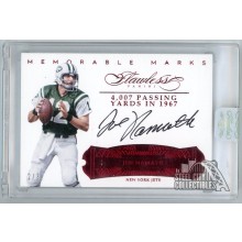 Joe Namath 2016 Panini Flawless Memorable Marks Ruby Autograph Card #MMJN 2/3