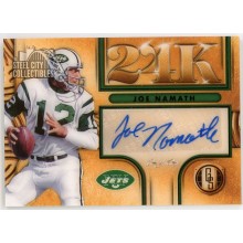 Joe Namath 2022 Panini Gold Standard 24k Autograph Card #24K-JNA 1/1