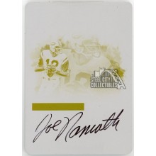 Joe Namath 2017 Panini Impeccable Victory Autograph Printing Plate Card #IV-JNM 1/1