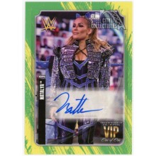 Natalya 2020 Topps Transcendent WWE VIP Party Green Yellow Autograph Card #A-NN 1/1