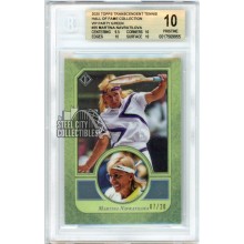 Martina Navratilova 2020 Topps Transcendent Tennis VIP Green Card #25 /20 BGS 10