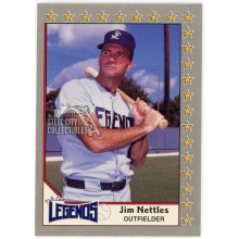 Jim Nettles 1990 Pacific Senior Baseball Card #126 (A$$hole On Bat Knob)