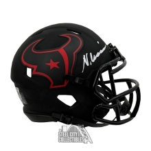 Nico Collins Autographed Houston Texans Eclipse Mini Football Helmet - BAS