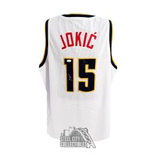 Nikola Jokic Autographed Denver Custom White Basketball Jersey - JSA (#1 Signed)