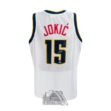 Nikola Jokic Autographed Denver Custom White Basketball Jersey - JSA (#5 Signed)
