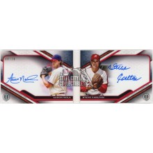 Aaron Nola Steve Carlton 2021 Topps Tribute Tandems Dual Autograph Booklet Card #TT-NC 8/10