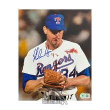 Nolan Ryan Autographed Texas 8x10 Baseball Photo - BAS (Bloody)
