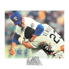 Nolan Ryan Autographed Texas 8x10 Baseball Photo - BAS (Fighting)