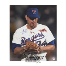 Nolan Ryan Autographed Texas Rangers 16x20 Baseball Photo - PSA/DNA (Bloody)