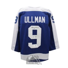 Norm Ullman HOF 1982 Autographed Toronto Blue Custom Hockey Jersey - BAS