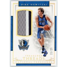 Dirk Nowitzki 2016-17 Panini National Treasures Treasured Threads Patch Card #30 21/25